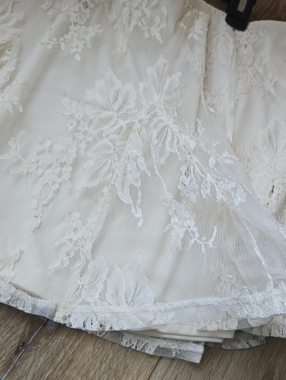 Wild Fable Cream White Lined Floral Lace Mini Skirt sz Medium M Punk Goth New - Picture 14 of 17